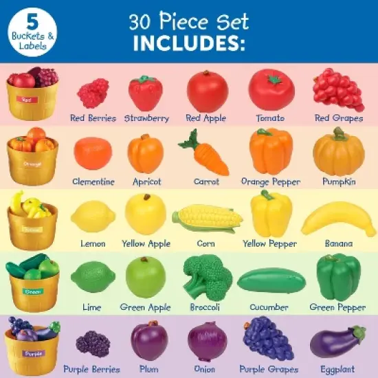 Learning Resources Farmers Market Sorting Set: Preschool Educational Math & Counting Kit with Plastic Cups image {5}