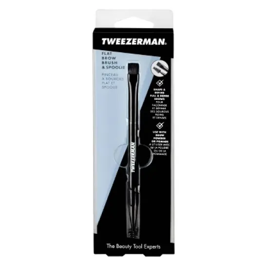 Tweezerman Flat Brow Brush & Spoolie image {7}