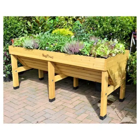 VegTrug 72"x30" Medium Rectangular Wooden Garden Bed Brown image {1}