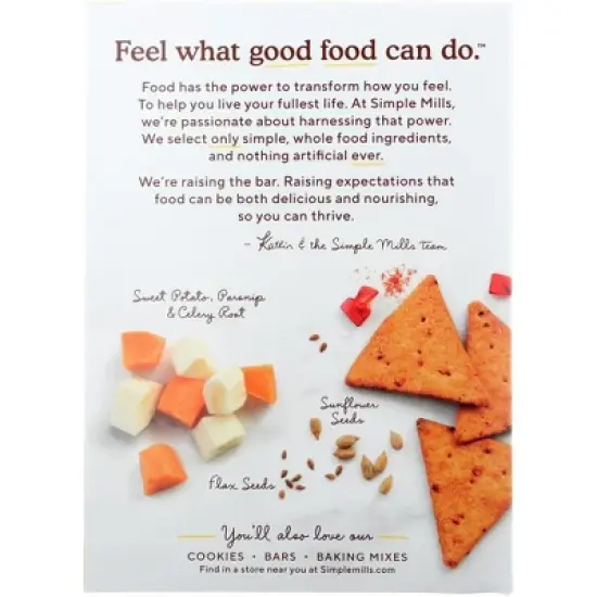 Simple Mills Roasted Red Pepper Veggie Pita Crackers - Case of 6/4.25 oz image {2}