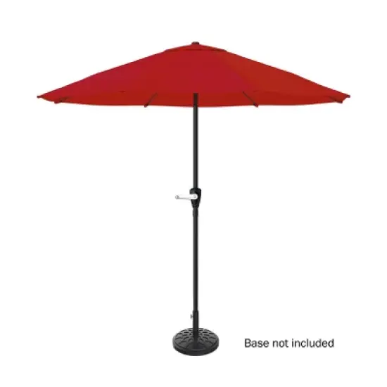 Nature Spring Steel Patio Umbrella for Table - Great for Deck, Balcony, Porch, Backyard, or Poolside - 9', Red image {1}