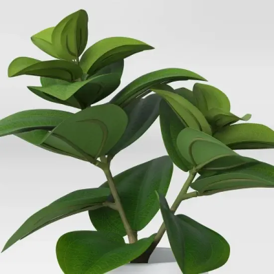 Artificial Leaf Plant - Threshold&trade;: Peperomia Caperata in Melamine Pot, Indoor Faux Flora Decor image {3}