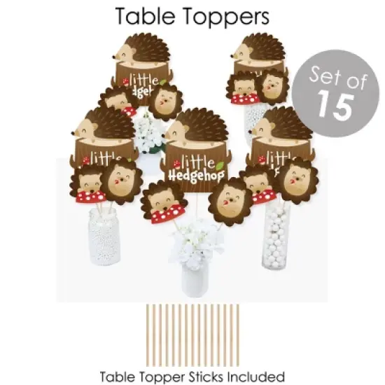 Big Dot of Happiness Forest Hedgehogs - Woodland Birthday Party or Baby Shower Supplies - Banner Decoration Kit - Fundle Bundle image {4}