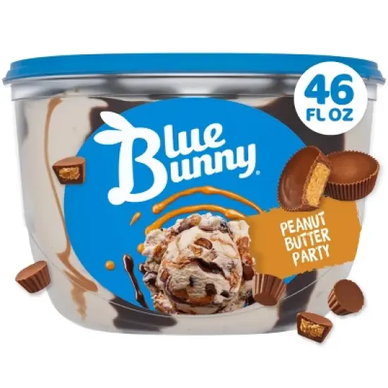 Blue Bunny Peanut Butter Party Ice Cream - 46 fl oz image {7}