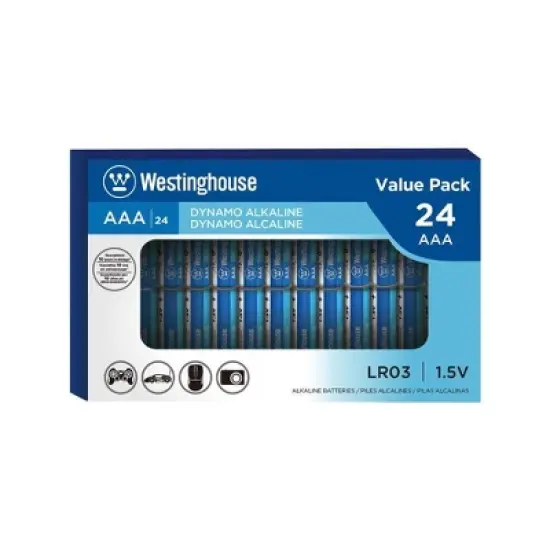 Westinghouse AAA Dynamo Alkaline Battery 24-Pack Blue image {1}