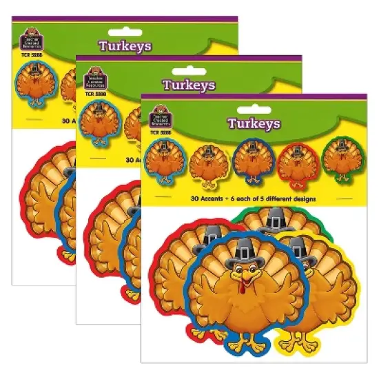 Teacher Created Resources Turkey Accents 30 Per Pack 3 Packs (TCR5288-3) image {2}