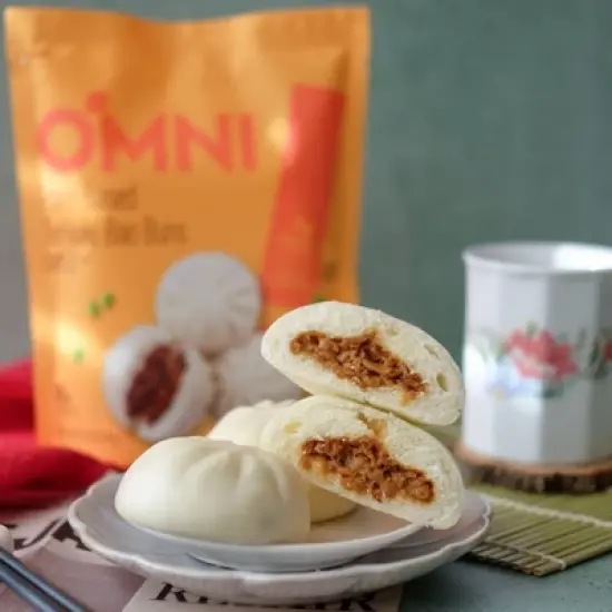 OmniFoods Frozen Vegan Plant Based Teriyaki Bao Pork-Style - 7.05oz image {1}