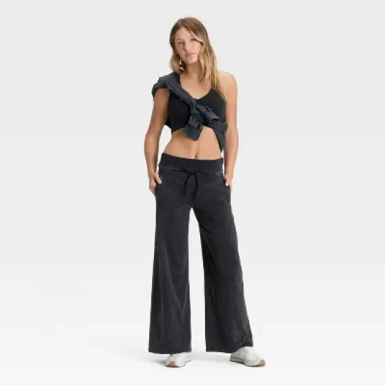 Women's Mid-Rise Foldover Wide Leg Pants - JoyLab&trade; image {2}