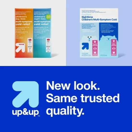 Children's Day/Night Multi-symptom Cold Relief Liquid - Berry - 2pk/4 fl oz - up&up&trade; image {4}