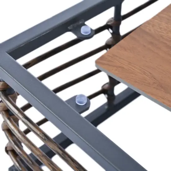 7-Piece Outdoor Metal Modular Sectional Sofa Set with Coffee Table and Chairs, Free Combination image {14}