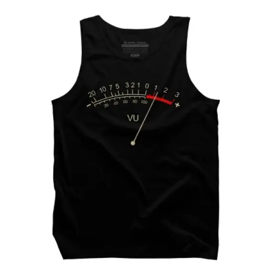 Men's Design By Humans VU Meter Vintage Analog By clickbong Tank Top image {2}