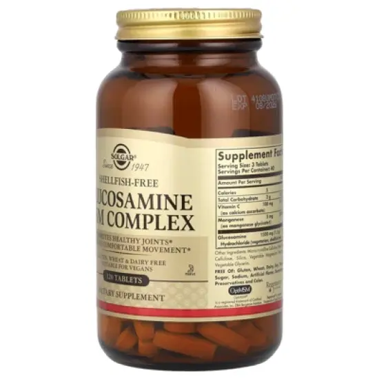 Solgar Glucosamine MSM Complex, 120 Tablets image {2}
