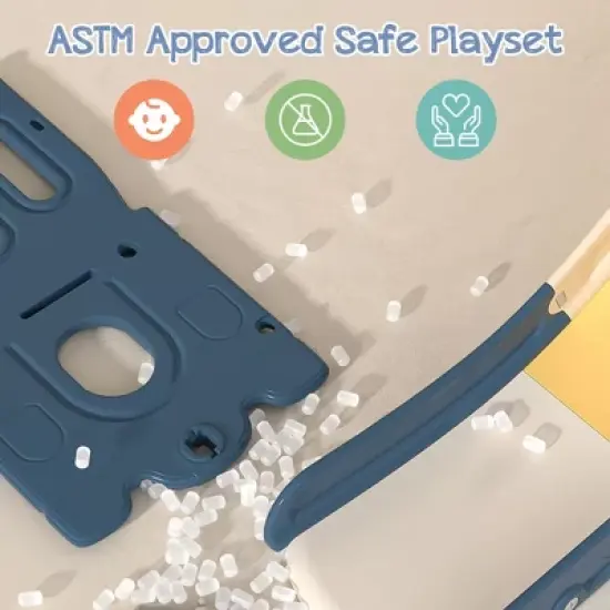 Garvee 5 In 1 Toddler Slide Playset, Kids Slide for Toddlers Age 1-3, Toddler Climber Slide With Basketball Hoop for Outdoor Indoor image {5}