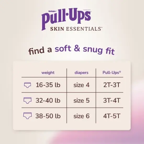 Pull-Ups Skin Essentials Disposable Training Pants Jumbo Pack - 4T-5T - Girl - 14ct image {3}