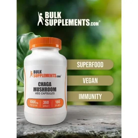 BulkSupplements Chaga Mushroom Extract Capsules image {4}