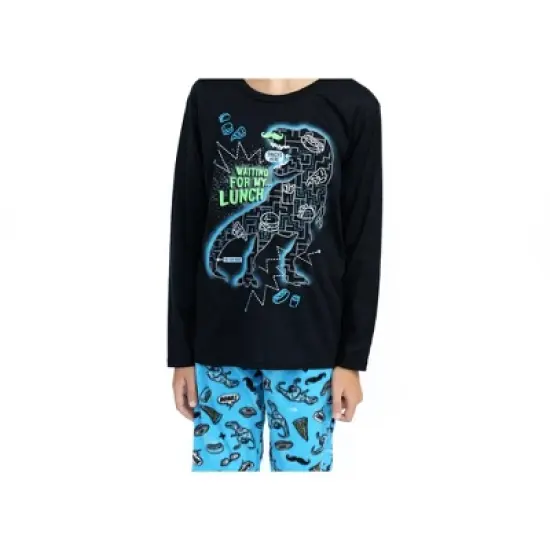 Sleep On It Boys Snacking Dino Soft Fleece 2-Piece Pajama Sleep Set image {7}