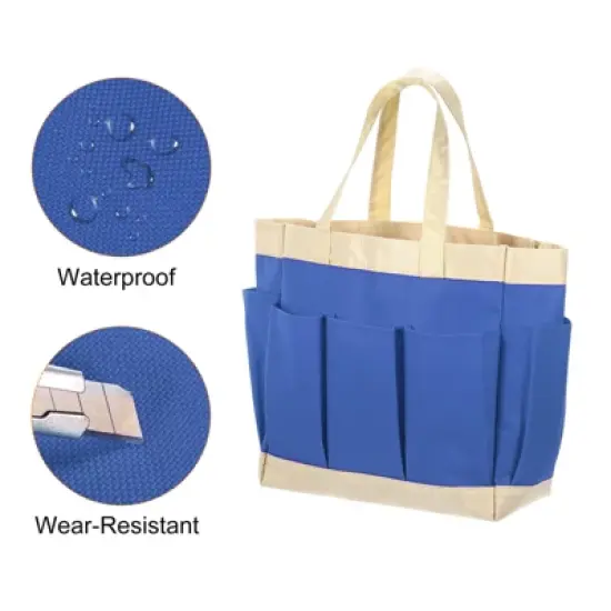 Unique Bargains 600D Oxford Waterproof Garden Tool Organizer Storage Carrier Bag 11.22" x 5.12" x 11.02" image {3}