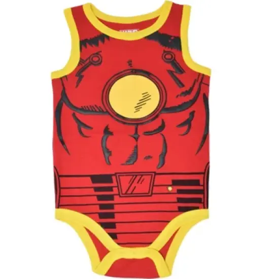 Marvel Avengers Captain America Iron Man Hulk Spider-Man 5 Pack Bodysuits Multicolor  image {2}