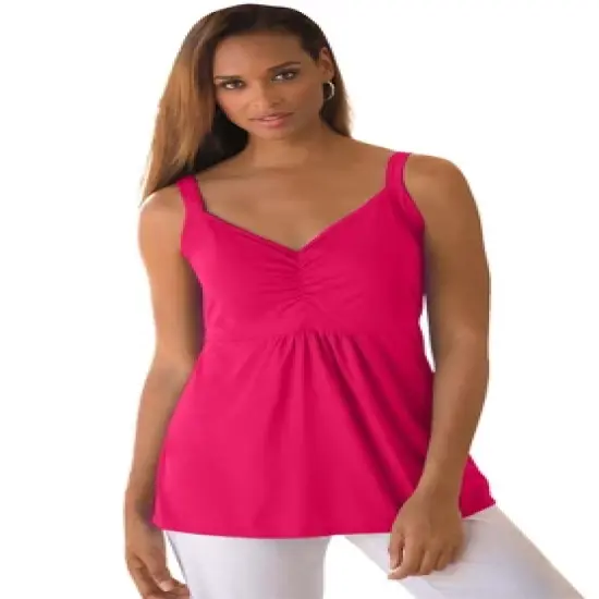 Jessica London Women&rsquo;s Plus Size Shirred Tank image {10}