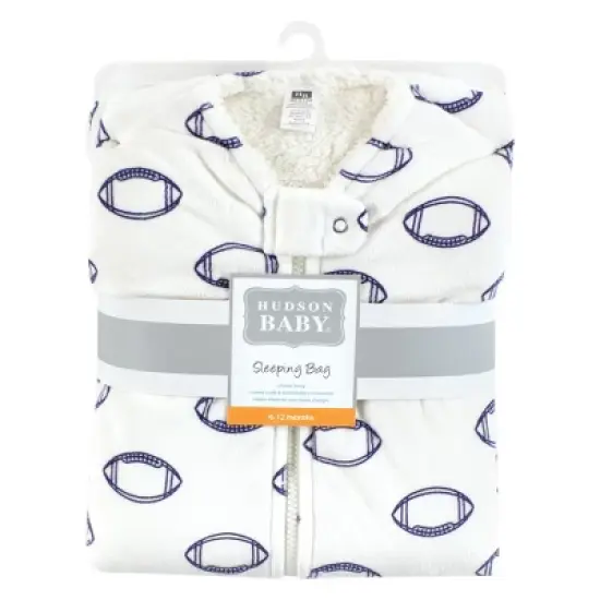 Hudson Baby Infant Boy Mink with Faux Shearling Inner Sleeping Bag, Sack, Blanket, Football image {1}