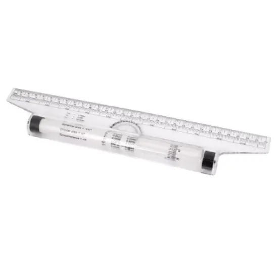 PiccoCasa Multi-purpose Plastic Measuring Drawing Rolling Rule 12inch image {2}