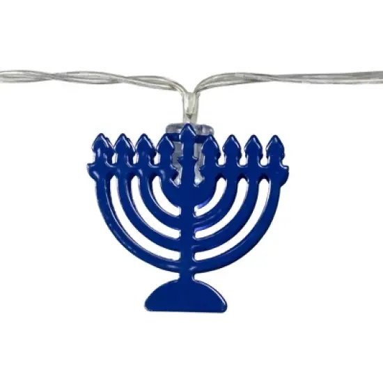 Northlight Menorah  Light Set - Clear LED - 5' Clear Wire - 10ct image {5}