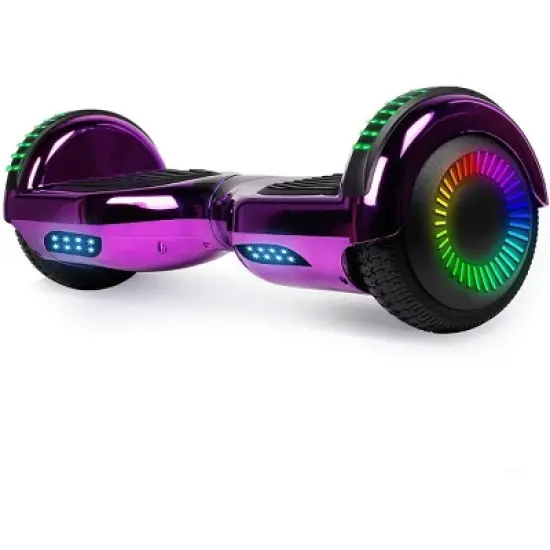 GlareWheel M3 Hoverboard LED Light Bluetooth Chrome Purple image {1}