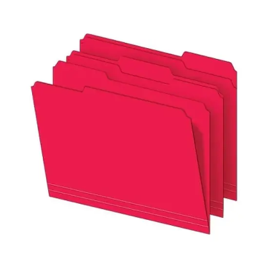 Staples Heavyweight File Folders 1/3-Cut Tab Letter Size Assorted Colors 50/Box (ST18363-CC) 810351 image {7}