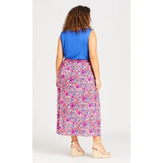 Women's Plus Size Tuscan Maxi Skirt - purple | AVENUE image {2}