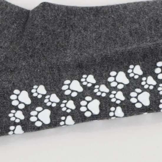 Anna-Kaci Women's Cat Face Grip Socks with Paw Print Anti-Slip Sole Soft Knit Ankle Socks for Home or Yoga 3-Pack image {5}