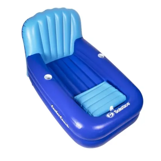 Swim Central Inflatable Swimming Pool Lounger with Ice Cooler - 64" - Blue image {2}