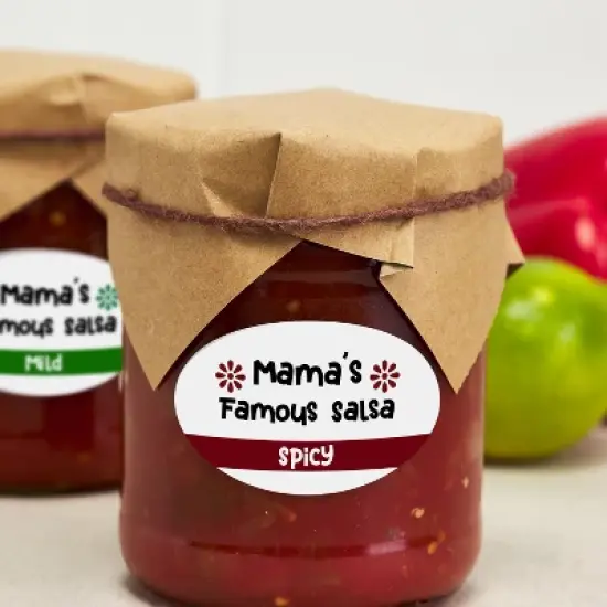 Avery Printable Blank Oval Labels, 2" x 3-1/3", Matte White, 200 Customizable Labels (22570) image {1}