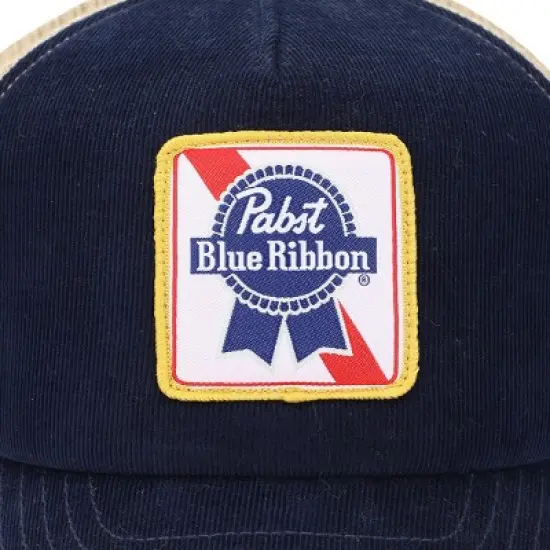 Pabst Blue Ribbon Logo Men's Navy Baseball Cap image {2}