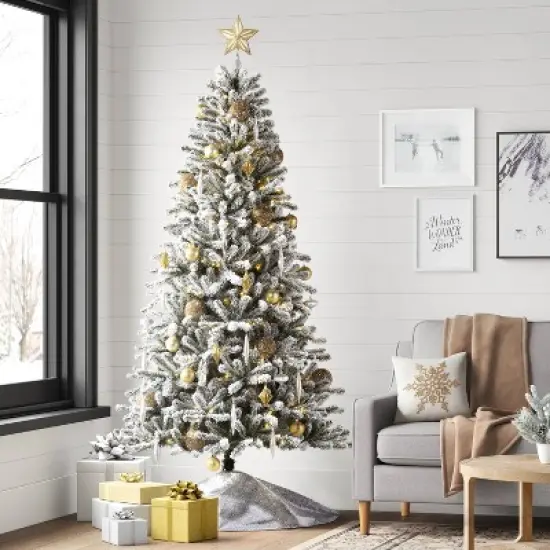 12.25" Warm White Lights Faceted Star Christmas Tree Topper Gold - Wondershop&trade;: Indoor Decor: Indoor Decor: Indoor Decor image {1}