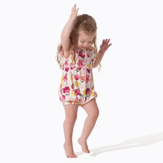 Onesies Brand Girls' 3-Pack Short Sleeve Rompers image {1}