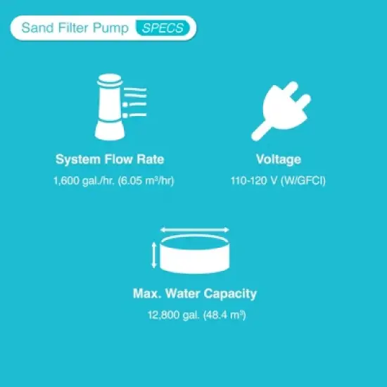 Intex 2100 GPH Sand Filter Pump Automatic Timer Device Bundled with Deluxe Maintenance Kit and Wall-Mounted Surface Skimmer for Above Ground Pools image {1}