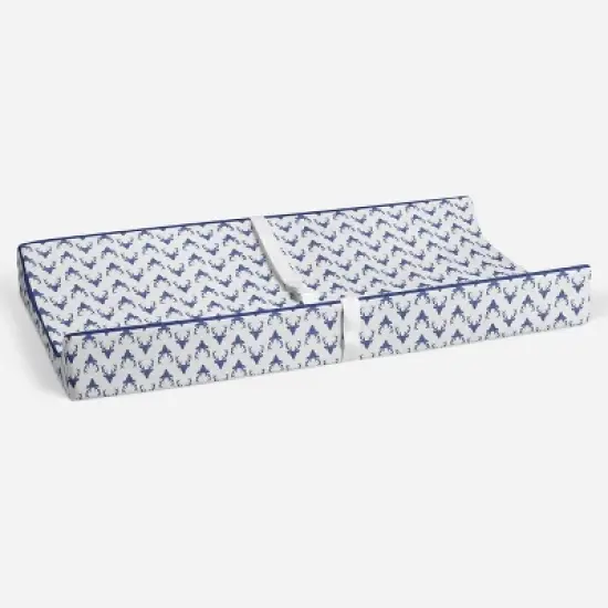 Bacati - Noah Navy Buck Quilted Muslin Changing Pad Cover image {3}