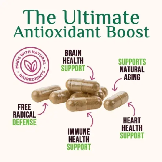 Resveratrol Capsules 1800mg Natural Antioxidant, Anti Aging, Anti Inflammatory - 60 Capsules By Nature's Nutrition image {5}