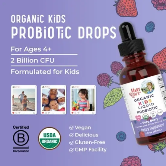 Organic Kids Liquid Probiotic (Very Berry, 2oz) image {7}