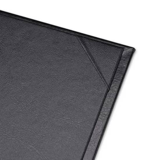 WeChef 5 Pack Menu Covers 8.5 x 11" 2 Views Faux Leather Cafe Restaurant Bars Black image {6}