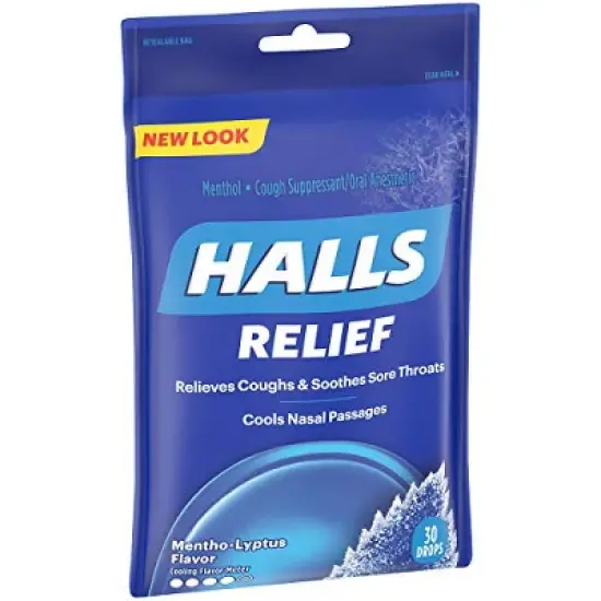 Halls Triple Action Mentho-Lyptus Drops-30 Ct image {7}
