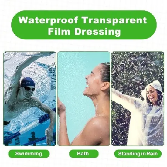 LotFancy Tattoo Aftercare Bandage, 2" x 13 Yards Roll, Waterproof Transparent Film Dressing image {4}