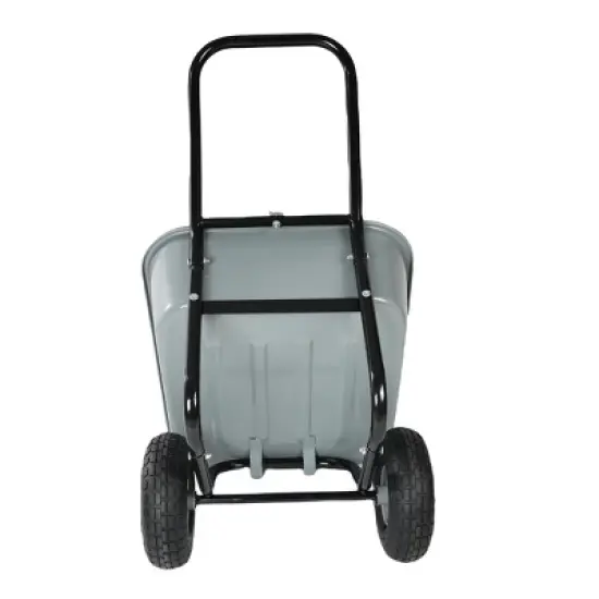HANPURE Two-wheeled cart, garden cart, 10-inch pneumatic wheels(gray) image {12}