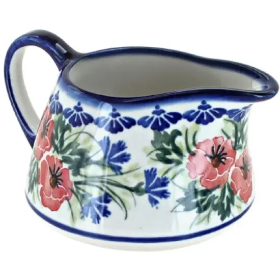 Blue Rose Polish Pottery 50A WR Unikat Gravy Boat image {1}