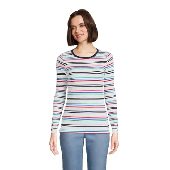 Lands' End Women's Tall All Cotton Long Sleeve Crewneck T-Shirt image {18}
