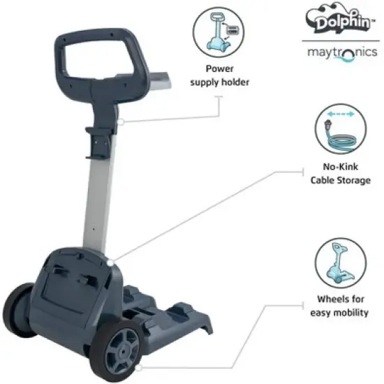 Dolphin Triton PS w/ Powerstream Inground Robotic Pool Cleaner Upgraded Swivel with Caddy & Cover image {4}