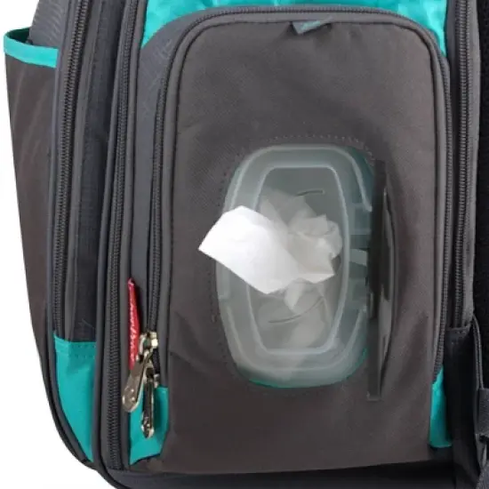 Fisher-Price Kaden Backpack Diaper Bag - Aqua/Gray image {5}