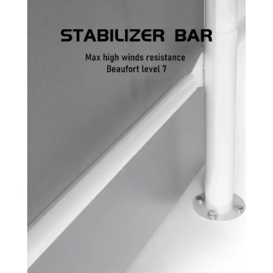 10'x20' windproof carport with reinforced frames and 180g PE canopy; includes front and rear doors, perfect for pickups, boats, and equipment. image {3}