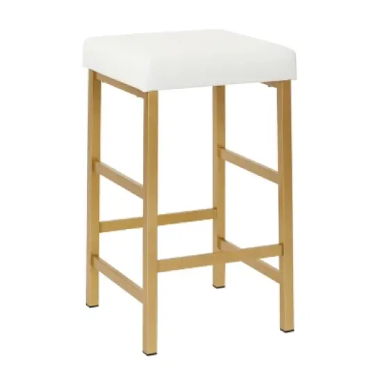 26" Gold Backless Counter Height Barstool - OSP Home Furnishings image {6}
