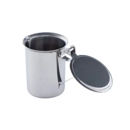 Winco Creamer Server, with Cover, Stainless Steel, 10 oz image {1}